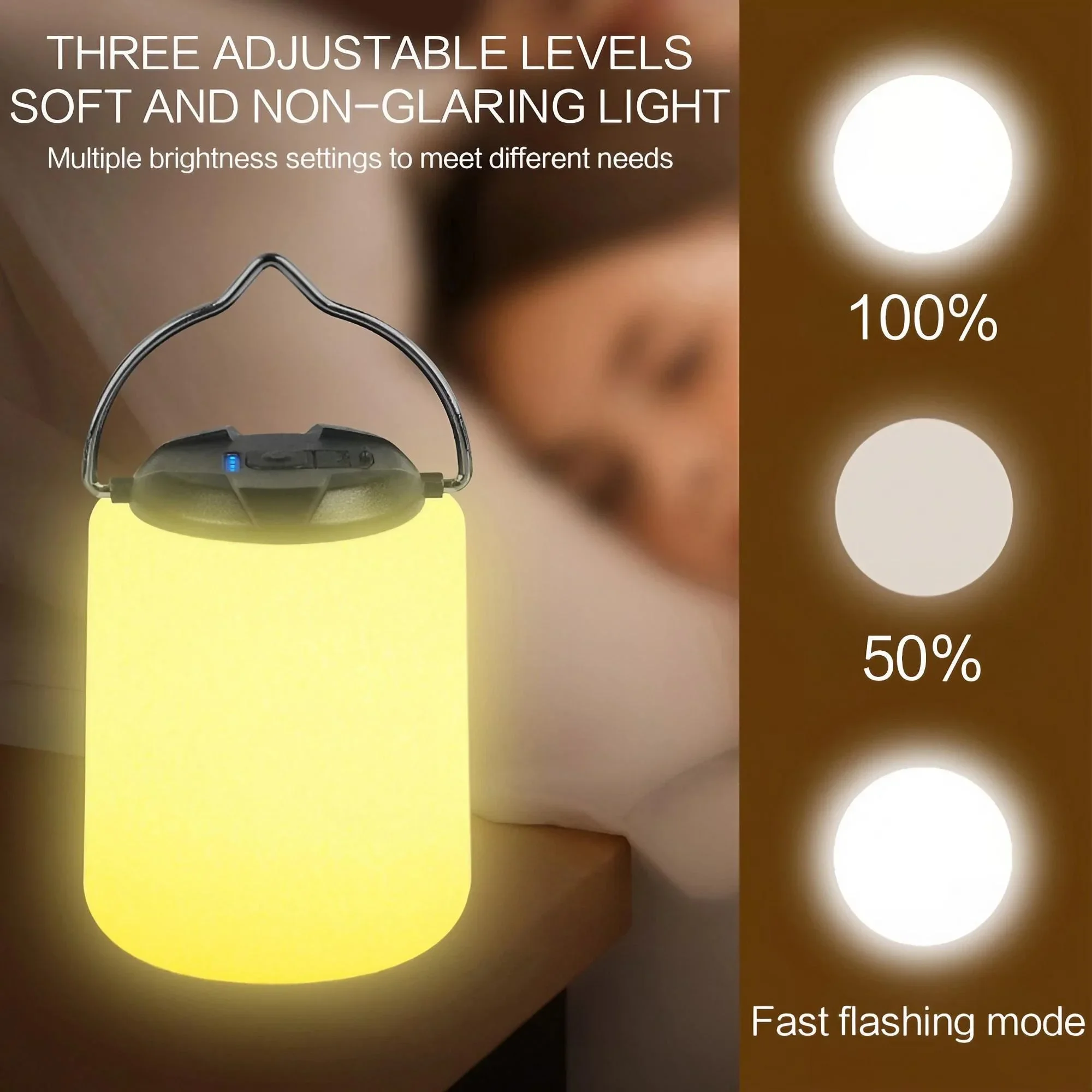 Power Outage Light - ไฟแคมป์ปิ้ง LED แบบชาร์จ USB ปรับความสว่างได้ 3